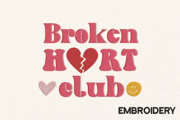 Review: Broken Heart Club Embroidery Design for Valentine’s