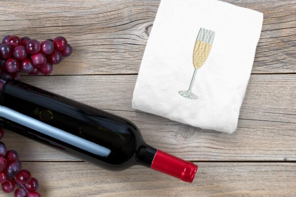 Review: Champagne Flute Mini Embroidery Design