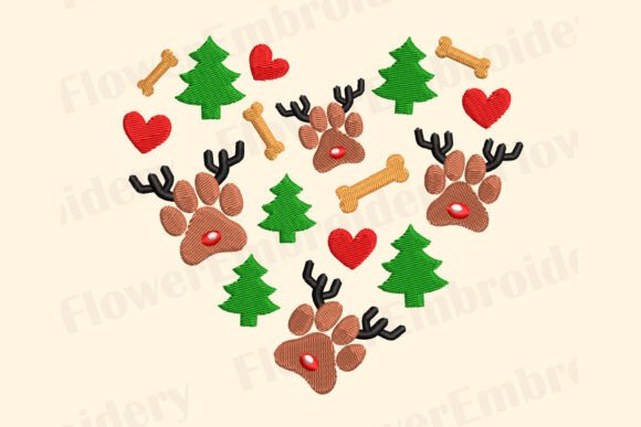 Review: Christmas Dog, Cute Santa Paws Embroidery