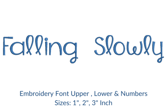 Review: Falling Slowly Fonts Embroidery Design