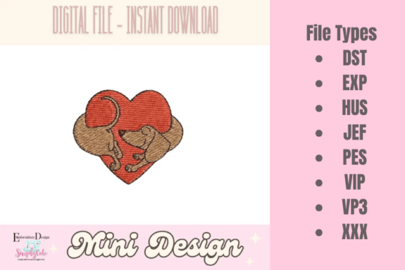 Review: Mini Dachshund Dog Embroidery Designs