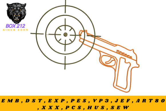 Reviewing A Bold Pistol Embroidery Design