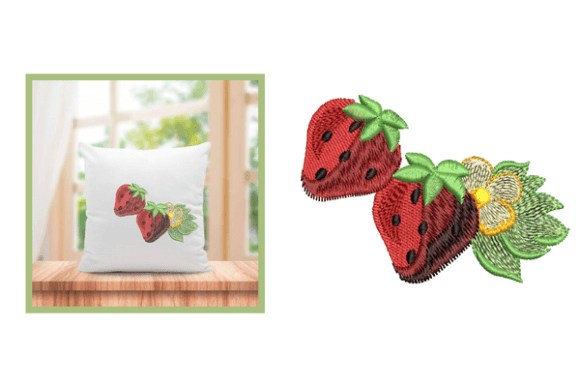 Reviewing Strawberry Embroidery Designs for Etsy Shops