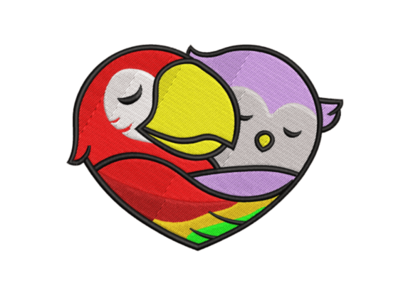 Reviewing the Lovebird Heart Embroidery Design for Commercial Use