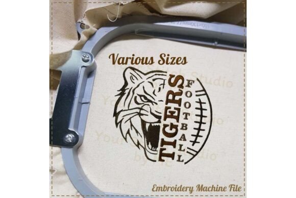 Tiger Football Embroidery Design Review for Etsy Sellers
